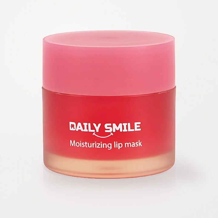 Daily Smile lipmasker voor de nacht, roze potje op een lichte studioachtergrond