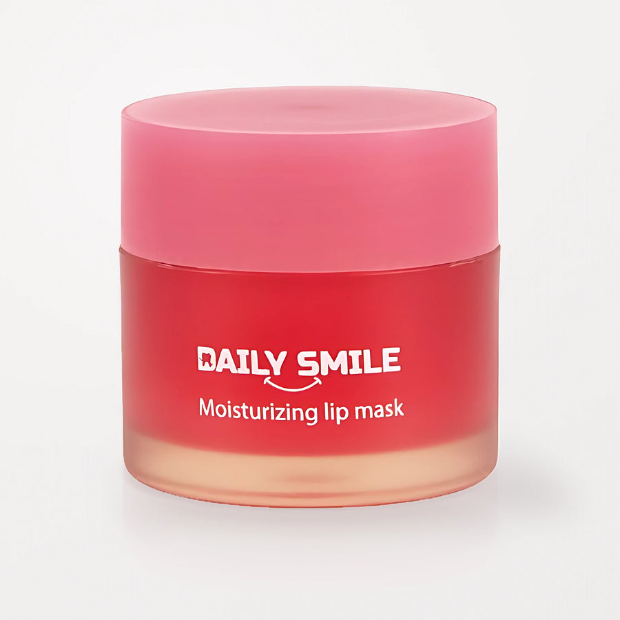 Daily Smile lipmasker voor de nacht, roze potje op een lichte studioachtergrond