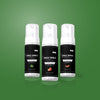 Daily Smile tandenbleek schuim Triple Pack op een groene achtergrond