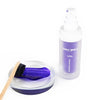 Daily Smile V34 paarse tandpasta naast een tandenborstel met paars serum